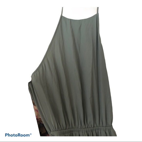 Show Me Your Mumu Heather Halter Dress Sage Crisp - Picture 4 of 8